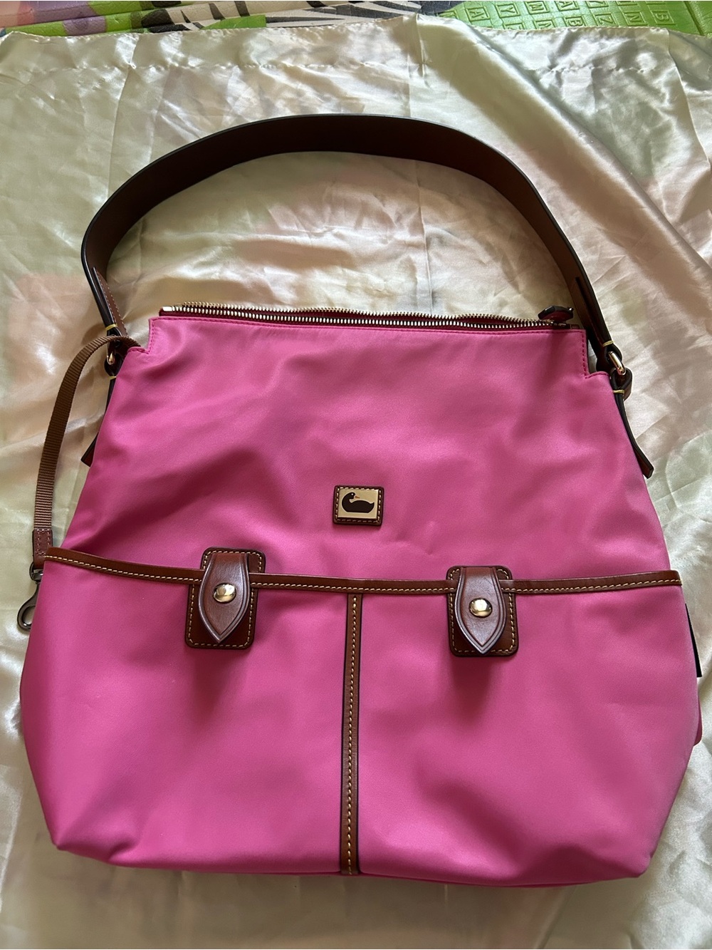 Dooney & Bourke Hot Pink Nylon Shoulder Bag